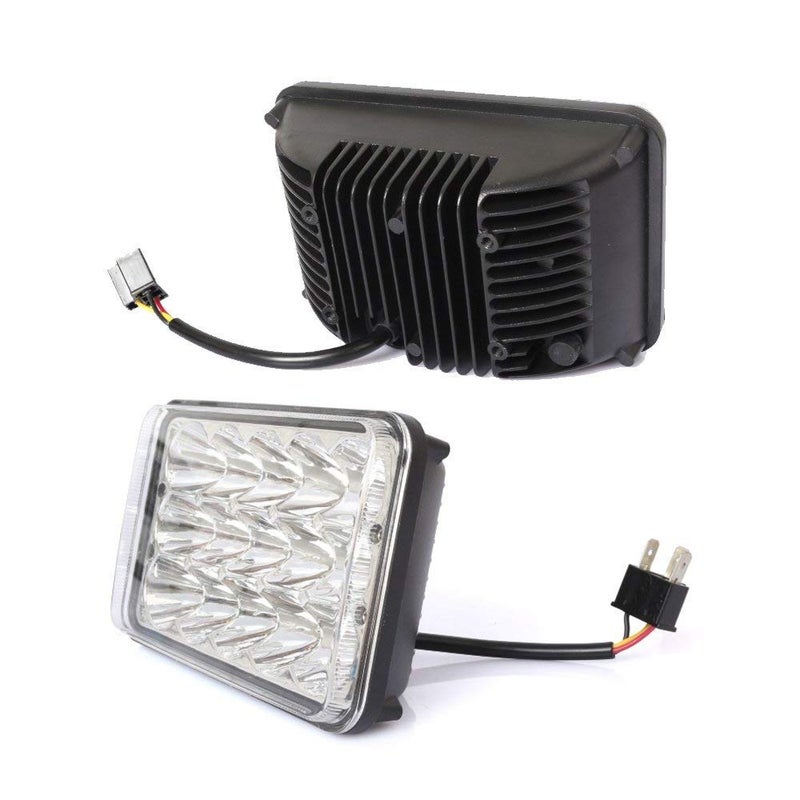 AMUNIESUN DOT Approved 4X6 LED Headlights Compatible with Freightliner FL60 FL70 FL80 Classic FLD120 FLD112 - Rectangular Square Clear Sealed Beam H4651/H4642/H4652/H4656/H4666/H4668/H6545 Replacement 4PCS - Image 4